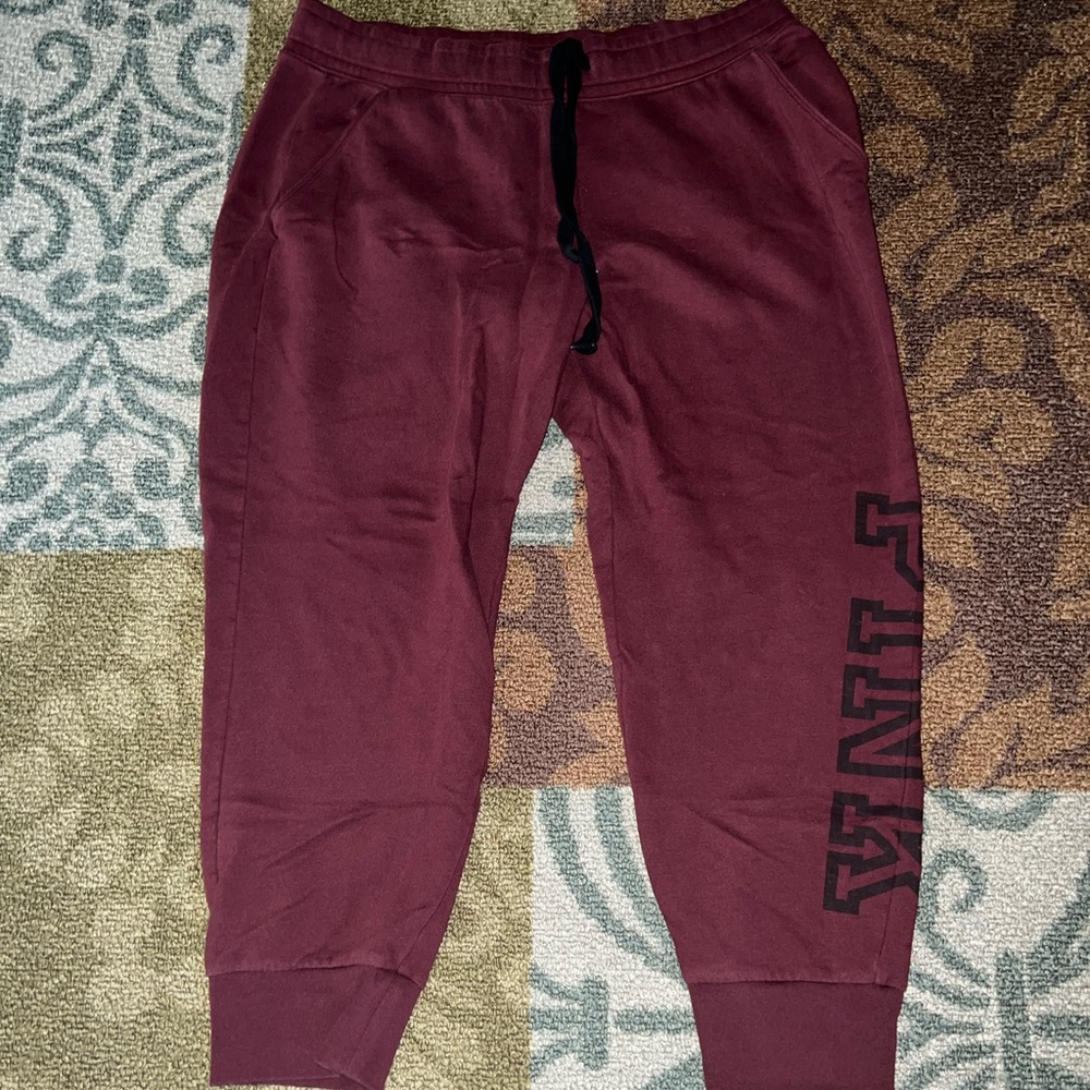 Victoria secret sweat pants maroon